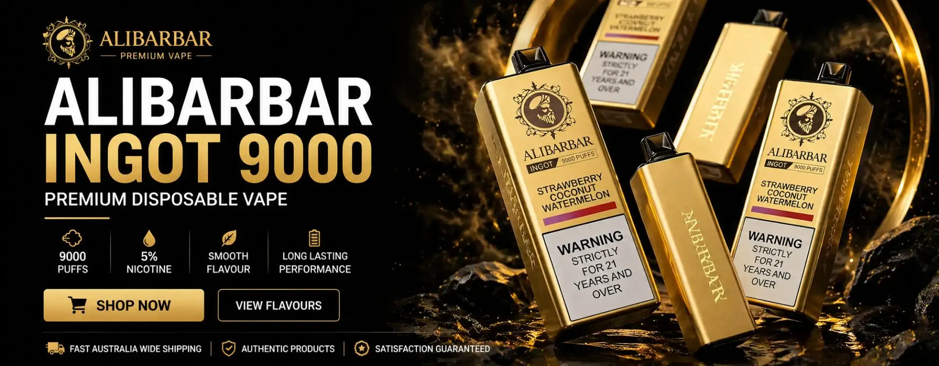 Alibarbar INGOT 9000 Vape Banner